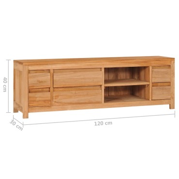 vidaXL Έπιπλο Τηλεόρασης 120x30x40cm από Μασίφ Ξύλο Teak