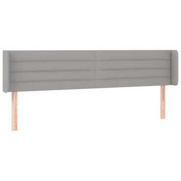 vidaXL Κεφαλάρι Κρεβατιού LED Ανοιχτό Γκρι 163x16x78/88cm Υφασμάτινο 1 τεμ.