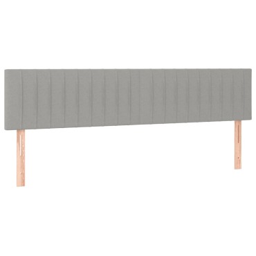 vidaXL Κρεβάτι Boxspring με Στρώμα & LED Αν.Γκρι 160x200 εκ Υφασμάτινο