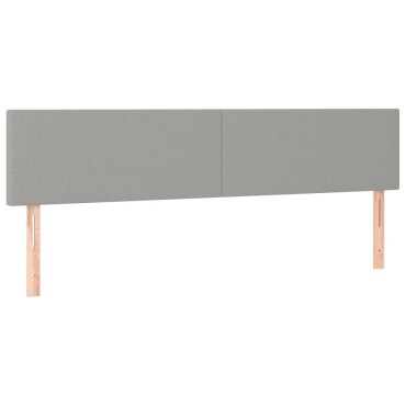 vidaXL Κρεβάτι Boxspring με Στρώμα & LED Αν.Γκρι 160x200 εκ Υφασμάτινο