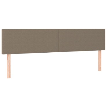 vidaXL Κρεβάτι Boxspring με Στρώμα & LED Taupe 160x200 εκ. Υφασμάτινο