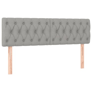 vidaXL Κρεβάτι Boxspring με Στρώμα & LED Αν.Γκρι 160x200 εκ Υφασμάτινο