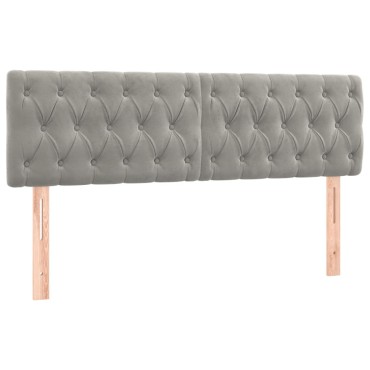 vidaXL Κρεβάτι Boxspring με Στρώμα & LED Αν.Γκρι 160x200 εκ. Βελούδινο