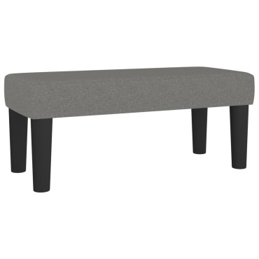 vidaXL Κρεβάτι Boxspring με Στρώμα Σκούρο Γκρι 90x200 εκ. Υφασμάτινο