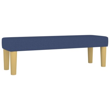 vidaXL Κρεβάτι Boxspring με Στρώμα Μπλε 140x190cm Υφασμάτινο 1 τεμ. - Διπλό