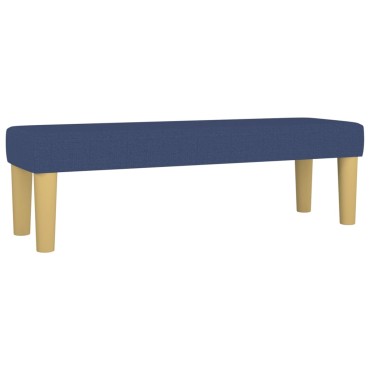 vidaXL Κρεβάτι Boxspring με Στρώμα Μπλε 140x200cm Υφασμάτινο 1 τεμ. - Διπλό