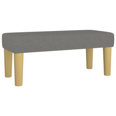 vidaXL Κρεβάτι Boxspring με Στρώμα Σκούρο Γκρι 90x200 εκ. Υφασμάτινο