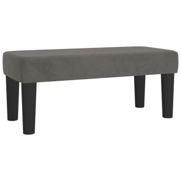 vidaXL Κρεβάτι Boxspring με Στρώμα Σκούρο Γκρι 90x200 εκ. Βελούδινο