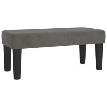 vidaXL Κρεβάτι Boxspring με Στρώμα Σκούρο Γκρι 90x200 εκ. Βελούδινο