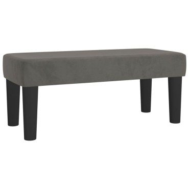 vidaXL Κρεβάτι Boxspring με Στρώμα Σκούρο Γκρι 90x190 εκ. Βελούδινο