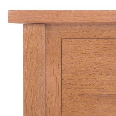 vidaXL Τραπεζάκι Βοηθητικό με Συρτάρι 35x27x55cm Μασίφ Ξύλο Δρυός 1 τεμ.