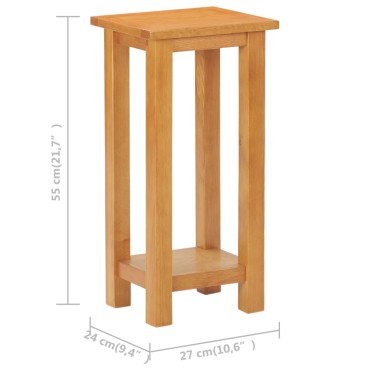vidaXL Τραπέζι Βοηθητικό 27x24x55cm από Μασίφ Ξύλο Δρυός 1 τεμ.