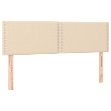 vidaXL Κρεβάτι Boxspring με Στρώμα Κρεμ 140x190 εκ. Υφασμάτινο