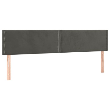 vidaXL Κρεβάτι Boxspring με Στρώμα Σκούρο Γκρι 200x200 εκ. Βελούδινο