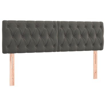 vidaXL Κρεβάτι Boxspring με Στρώμα Σκούρο Γκρι 160x200 εκ. Βελούδινο