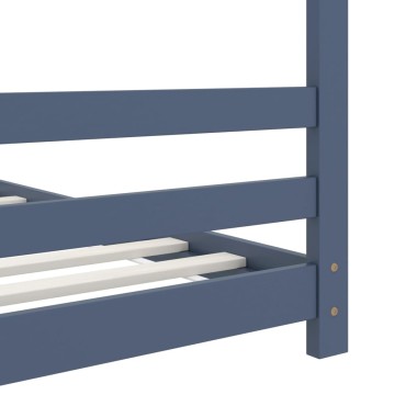 vidaXL Πλαίσιο Κρεβατιού Παιδικό Γκρι 80x160cm Μασίφ Ξύλο Πεύκου 1 τεμ. - Μονό