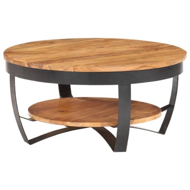 vidaXL Τραπεζάκι Σαλονιού 65x65x32cm από Μασίφ Ξύλο Ακακίας 1 τεμ.