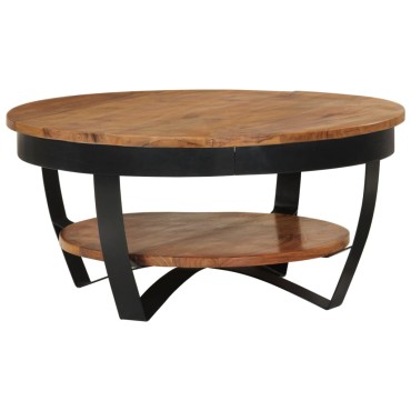 vidaXL Τραπεζάκι Σαλονιού 65x65x32cm από Μασίφ Ξύλο Ακακίας 1 τεμ.