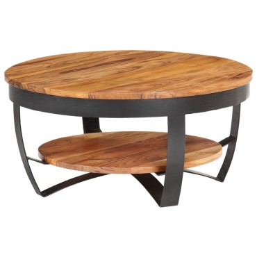 vidaXL Τραπεζάκι Σαλονιού 65x65x32cm από Μασίφ Ξύλο Ακακίας 1 τεμ.