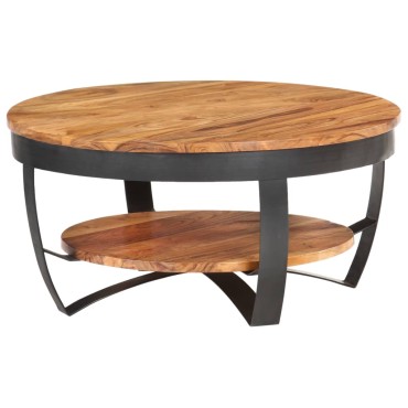 vidaXL Τραπεζάκι Σαλονιού 65x65x32cm από Μασίφ Ξύλο Ακακίας 1 τεμ.