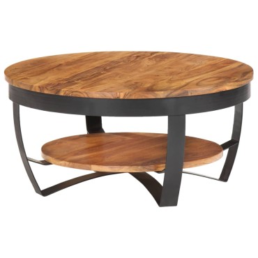 vidaXL Τραπεζάκι Σαλονιού 65x65x32cm από Μασίφ Ξύλο Ακακίας 1 τεμ.