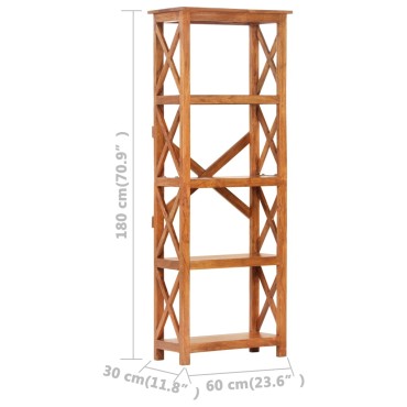 vidaXL Βιβλιοθήκη 60x30x160cm Μασίφ Ξύλο Ακακίας με Μελί Φινίρισμα 1 τεμ.