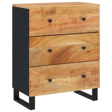 vidaXL Ντουλάπια 2 τεμ. 60x33x75cm από Μασίφ Ξύλο Ακακίας