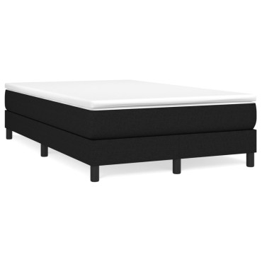 vidaXL Κρεβάτι Boxspring με Στρώμα Μαύρο 120x200 εκ. Υφασμάτινο