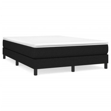 vidaXL Κρεβάτι Boxspring με Στρώμα Μαύρο 140x200 εκ. Υφασμάτινο