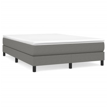 vidaXL Κρεβάτι Boxspring με Στρώμα Σκούρο Γκρι 160x200 εκ Υφασμάτινο