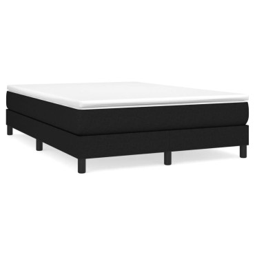 vidaXL Κρεβάτι Boxspring με Στρώμα Μαύρο 160x200 εκ. Υφασμάτινο