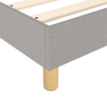 vidaXL Κρεβάτι Boxspring με Στρώμα Ανοιχτό Γκρι 140x200 εκ. Υφασμάτινο