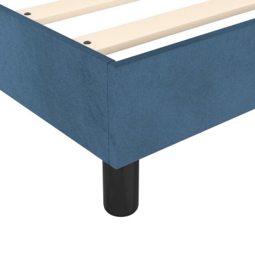 vidaXL Κρεβάτι Boxspring με Στρώμα Σκούρο Μπλε 180x200 εκ. Βελούδινο