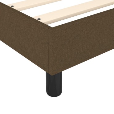 vidaXL Κρεβάτι Boxspring με Στρώμα Σκούρο Καφέ 160x200 εκ Υφασμάτινο