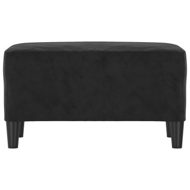 vidaXL Πάγκος μαύρο 70x35x41cm Βελούδινος 1 τεμ.