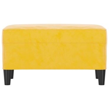 vidaXL Πάγκος Κίτρινο 70x35x41cm Βελούδινος 1 τεμ.