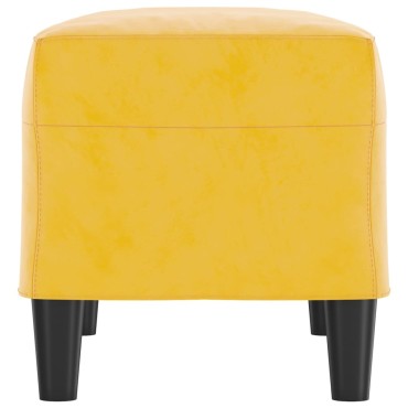 vidaXL Πάγκος Κίτρινο 70x35x41cm Βελούδινος 1 τεμ.