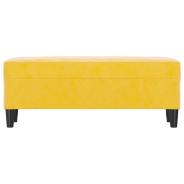 vidaXL Πάγκος Κίτρινο 100x35x41cm Βελούδινος 1 τεμ.