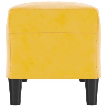 vidaXL Πάγκος Κίτρινο 100x35x41cm Βελούδινος 1 τεμ.