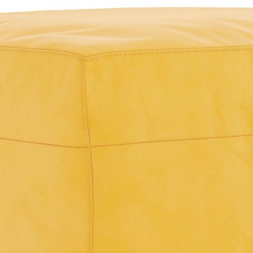 vidaXL Πάγκος Κίτρινο 100x35x41cm Βελούδινος 1 τεμ.