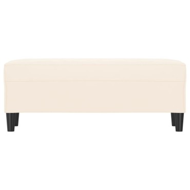 vidaXL Πάγκος Κρεμ 100x35x41cm Βελούδινος 1 τεμ.