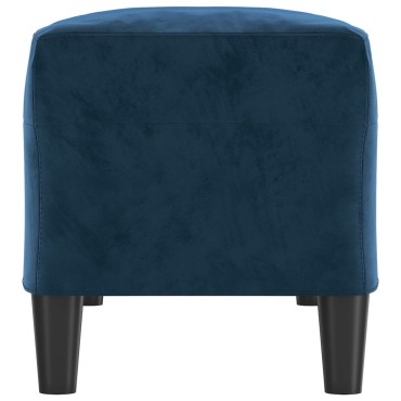 vidaXL Πάγκος Μπλε 100x35x41cm Βελούδινος 1 τεμ.