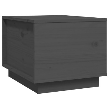 vidaXL Τραπεζάκι Σαλονιού Γκρι 40x50x35cm από Μασίφ Ξύλο Πεύκου 1 τεμ.
