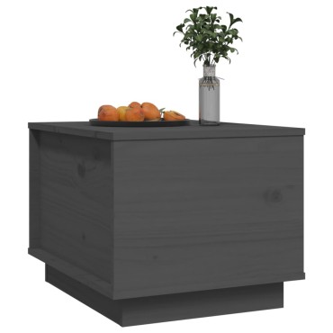 vidaXL Τραπεζάκι Σαλονιού Γκρι 40x50x35cm από Μασίφ Ξύλο Πεύκου 1 τεμ.