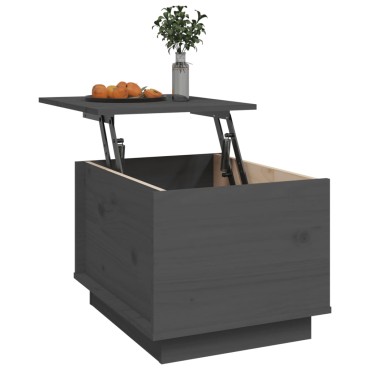 vidaXL Τραπεζάκι Σαλονιού Γκρι 40x50x35cm από Μασίφ Ξύλο Πεύκου 1 τεμ.