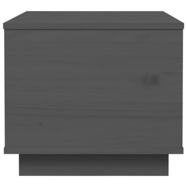vidaXL Τραπεζάκι Σαλονιού Γκρι 40x50x35cm από Μασίφ Ξύλο Πεύκου 1 τεμ.