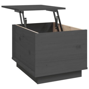 vidaXL Τραπεζάκι Σαλονιού Γκρι 40x50x35cm από Μασίφ Ξύλο Πεύκου 1 τεμ.