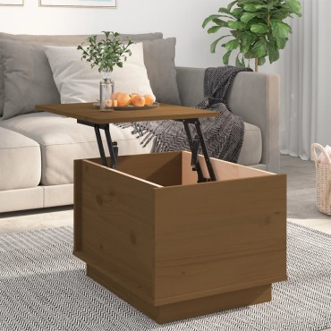 vidaXL Τραπεζάκι Σαλονιού Καφέ Μελί 40x50x35cm Μασίφ Ξύλο Πεύκου 1 τεμ.