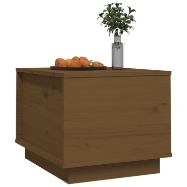 vidaXL Τραπεζάκι Σαλονιού Καφέ Μελί 40x50x35cm Μασίφ Ξύλο Πεύκου 1 τεμ.