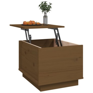 vidaXL Τραπεζάκι Σαλονιού Καφέ Μελί 40x50x35cm Μασίφ Ξύλο Πεύκου 1 τεμ.